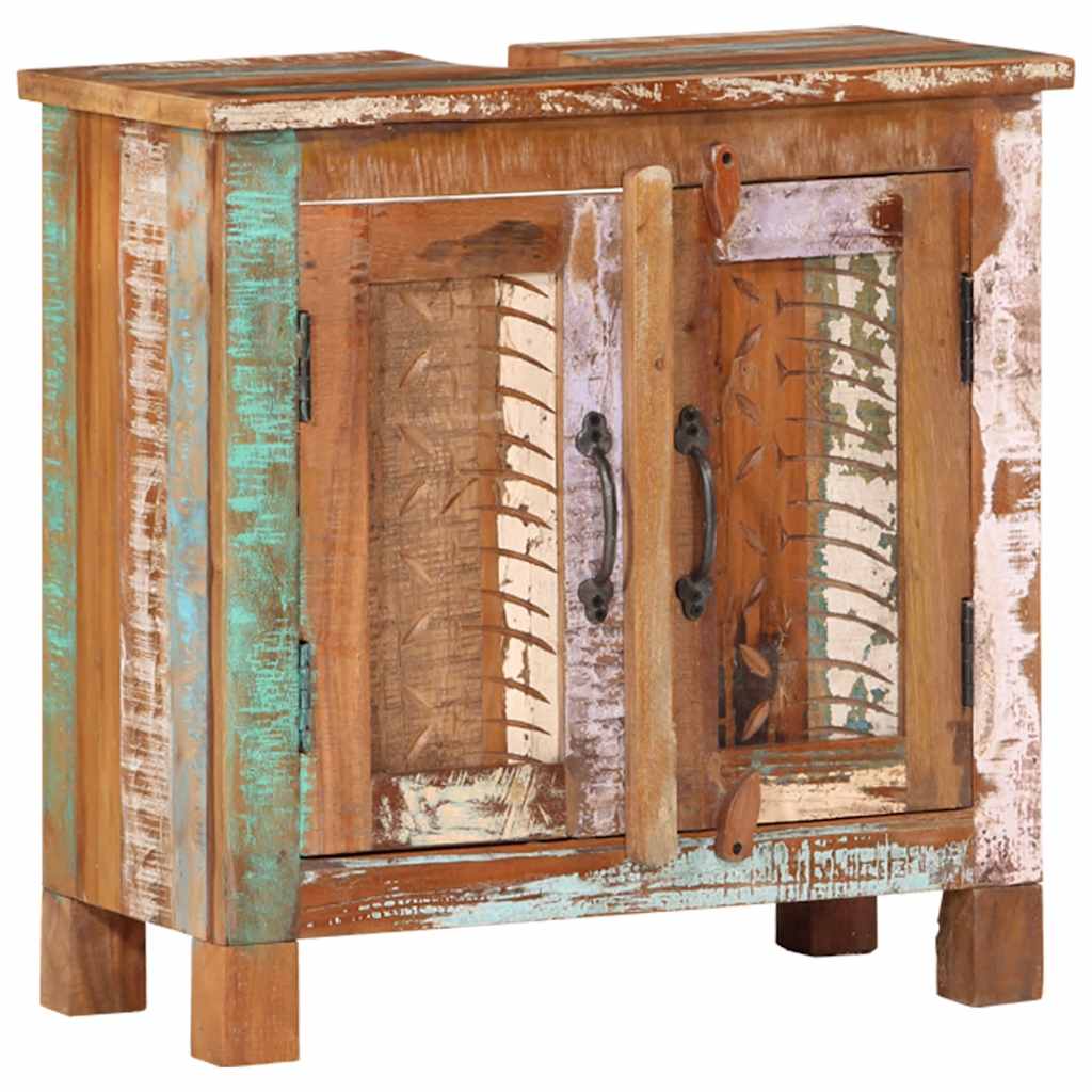 Set Mobili da Bagno 4 pz in Legno Massello di Recupero | homemem39