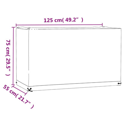 Copertura Mobili Giardino 8 Occhielli 125x55x75 cm Rettangolare | homemem39