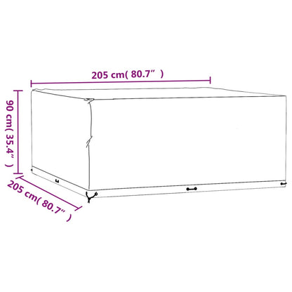 Copertura Mobili da Giardino 16 Occhielli 205x205x90cm Quadrata | homemem39