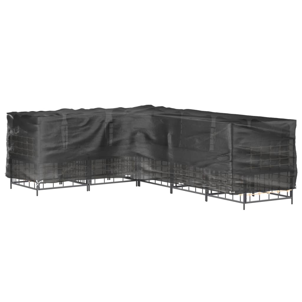 Copertura Mobili da Giardino a L 18 Occhielli 285x220x80 cm