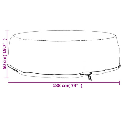 Copertura Divano Isola con 8 Occhielli Ø188x50 cm Rotondo | homemem39