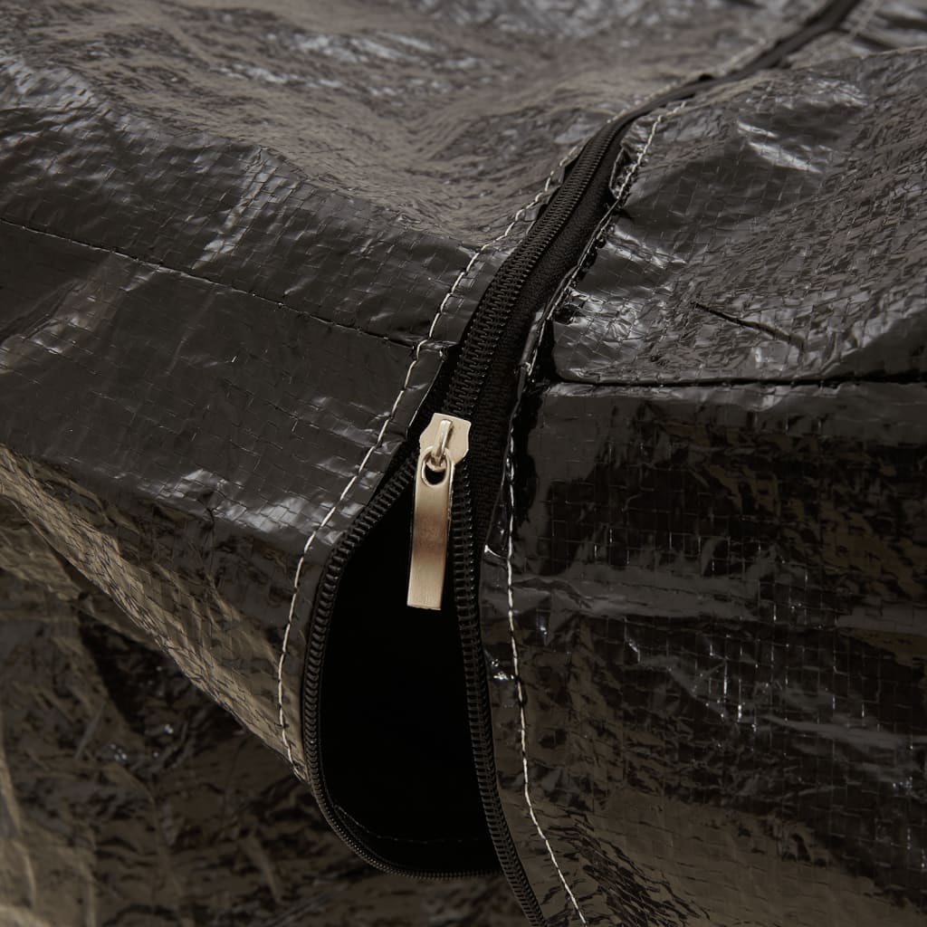 Borsa Porta Cuscini da Giardino Nera 135x40x55 cm Polietilene | homemem39