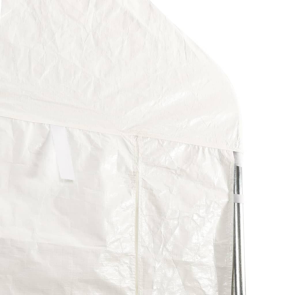 Gazebo con Tetto Bianco 4,46x4,08x3,22 m in Polietilene | homemem39
