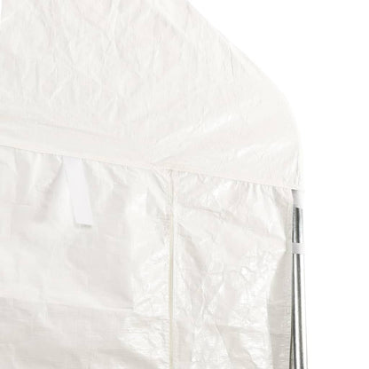 Gazebo con Tetto Bianco 13,38x4,08x3,22 m in Polietilene - homemem39