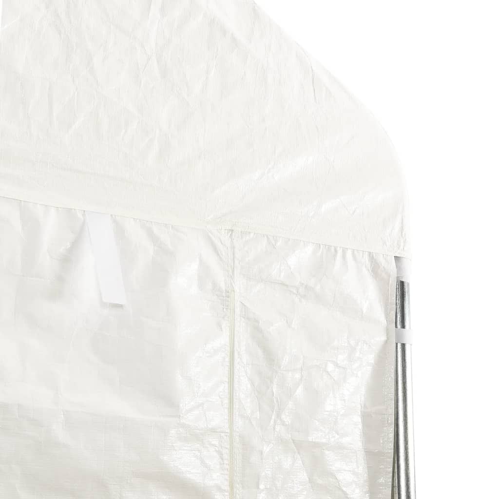Gazebo con Tetto Bianco 15,61x4,08x3,22 m in Polietilene | homemem39