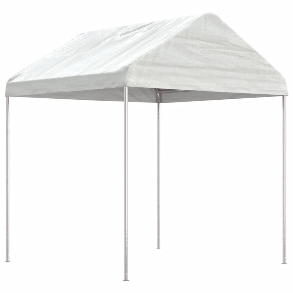 Gazebo con Tetto Bianco 4,46x2,28x2,69 m in Polietilene | homemem39