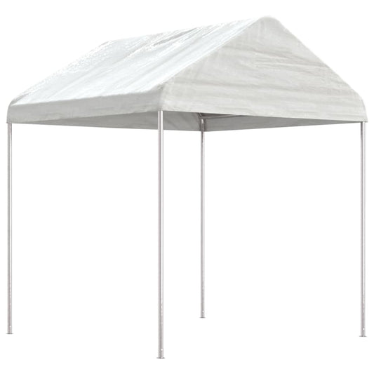 Gazebo con Tetto Bianco 13,38x2,28x2,69 m in Polietilene | homemem39