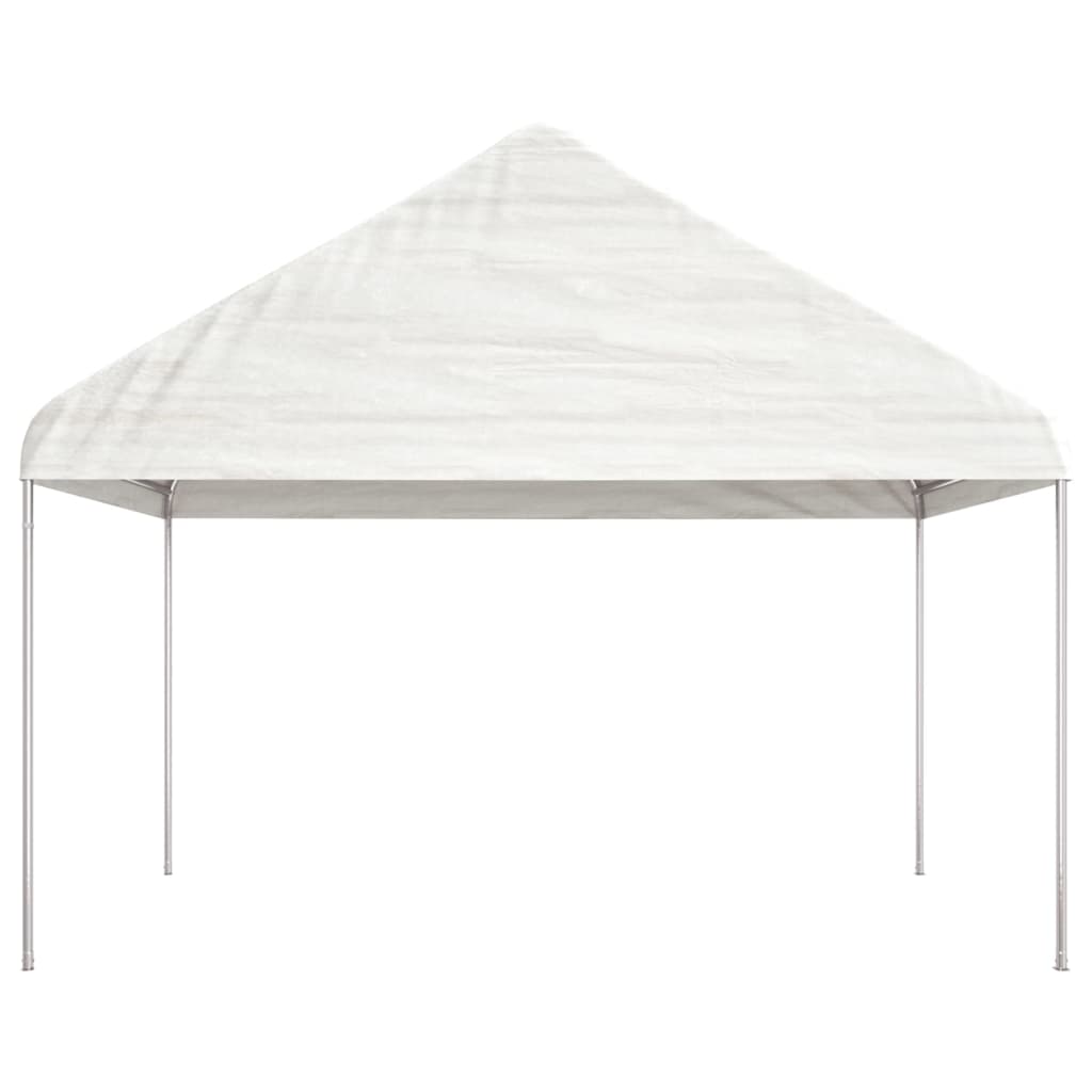 Gazebo con Tetto Bianco 15,61x4,08x3,22 m in Polietilene | homemem39