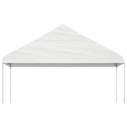Gazebo con Tetto Bianco 4,46x5,88x3,75 m in Polietilene | homemem39