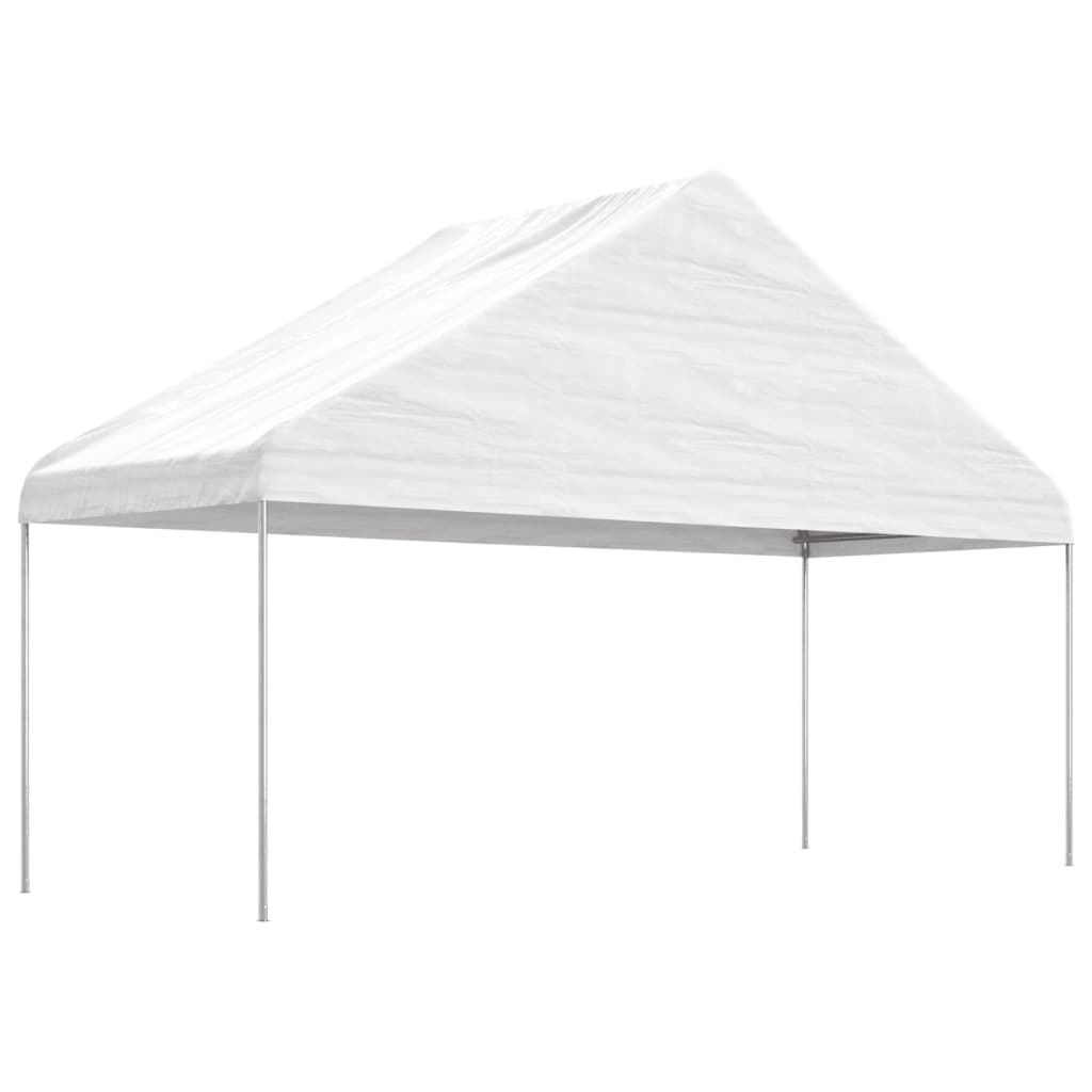 Gazebo con Tetto Bianco 8,92x5,88x3,75 m in Polietilene | homemem39
