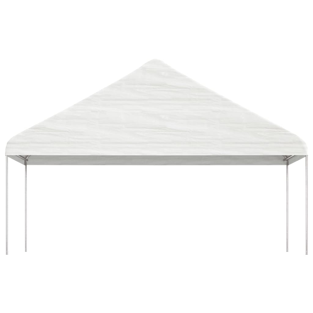 Gazebo con Tetto Bianco 8,92x5,88x3,75 m in Polietilene | homemem39