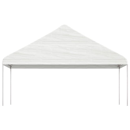 Gazebo con Tetto Bianco 13,38x5,88x3,75 m in Polietilene | homemem39