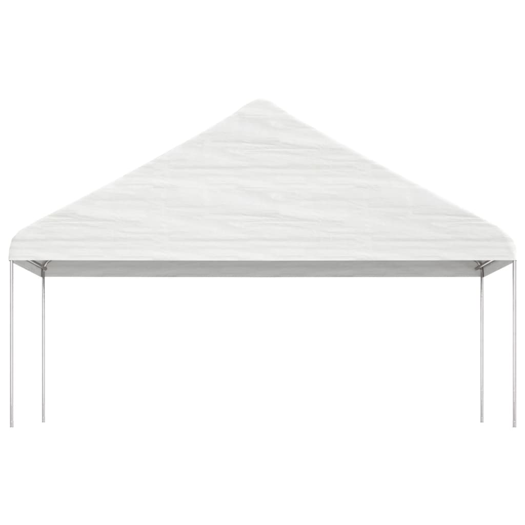 Gazebo con Tetto Bianco 17,84x5,88x3,75 m in Polietilene | homemem39