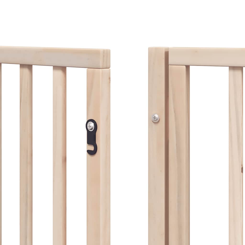 Cancello per Cani con Porta Pieghevole 9 Pannelli 450 cm Pioppo | homemem39
