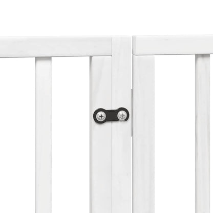 Cancello Cani Porta Pieghevole Bianco 9 Pannelli 450 cm Pioppo | homemem39