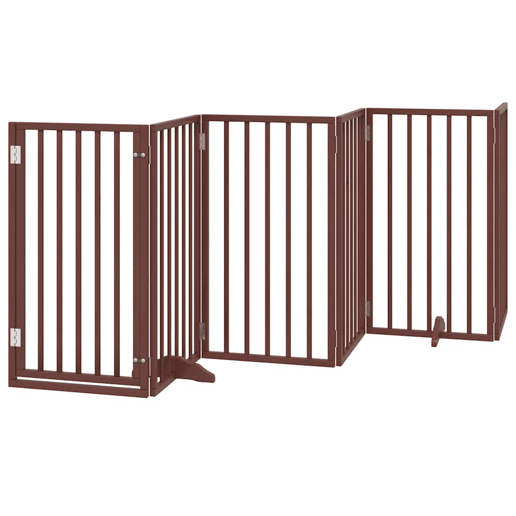 Cancello Cani Porta Pieghevole Marrone 12 Pannelli 600cm Pioppo | homemem39