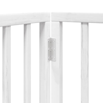 Cancello Cani Porta Pieghevole Bianco 12 Pannelli 640 cm Pioppo | homemem39