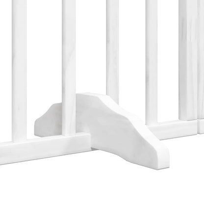 Cancello Cani Porta Pieghevole Bianco 10 Pannelli 800 cm Pioppo | homemem39