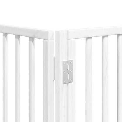 Cancello Cani Porta Pieghevole Bianco 10 Pannelli 800 cm Pioppo | homemem39