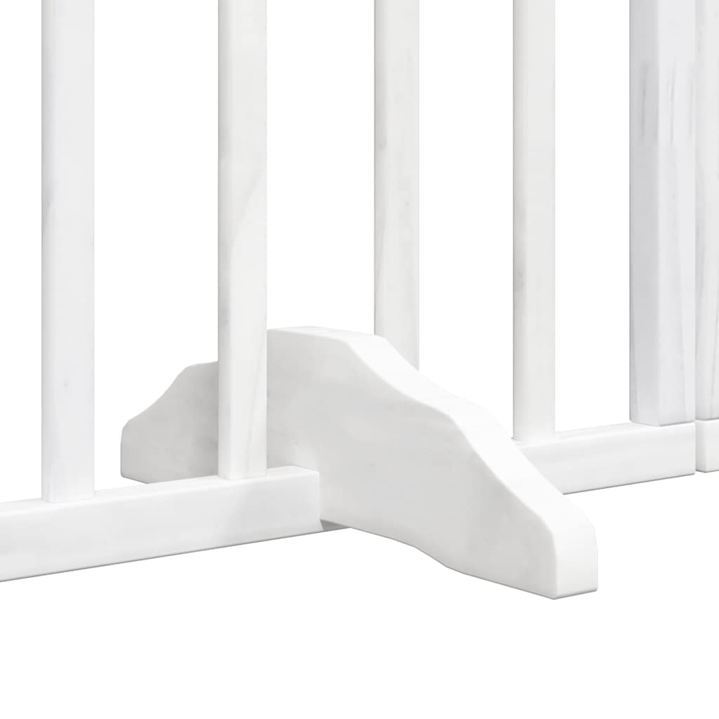 Cancello Cani Porta Pieghevole Bianco 6 Pannelli 480 cm Pioppo | homemem39