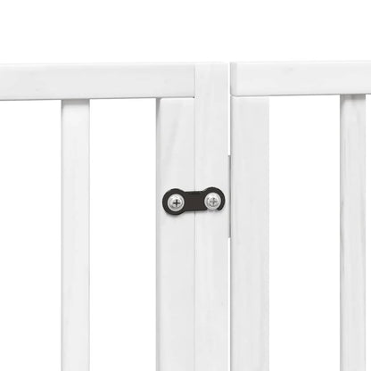 Cancello Cani Porta Pieghevole Bianco 10 Pannelli 800 cm Pioppo | homemem39