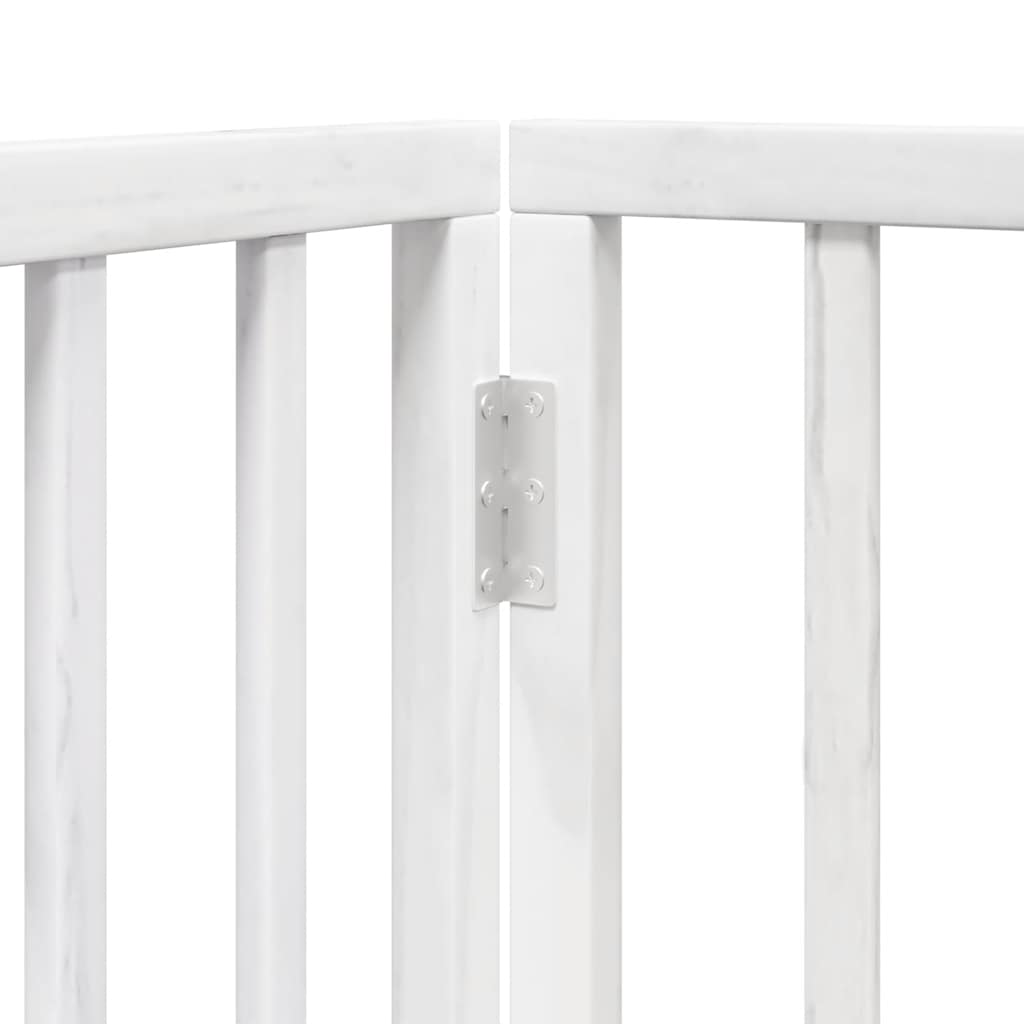 Cancello Cani Porta Pieghevole Bianco 12 Pannelli 960 cm Pioppo | homemem39