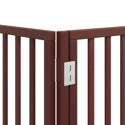 Cancello Cani Porta Pieghevole Marrone 6 Pannelli 480cm Pioppo | homemem39