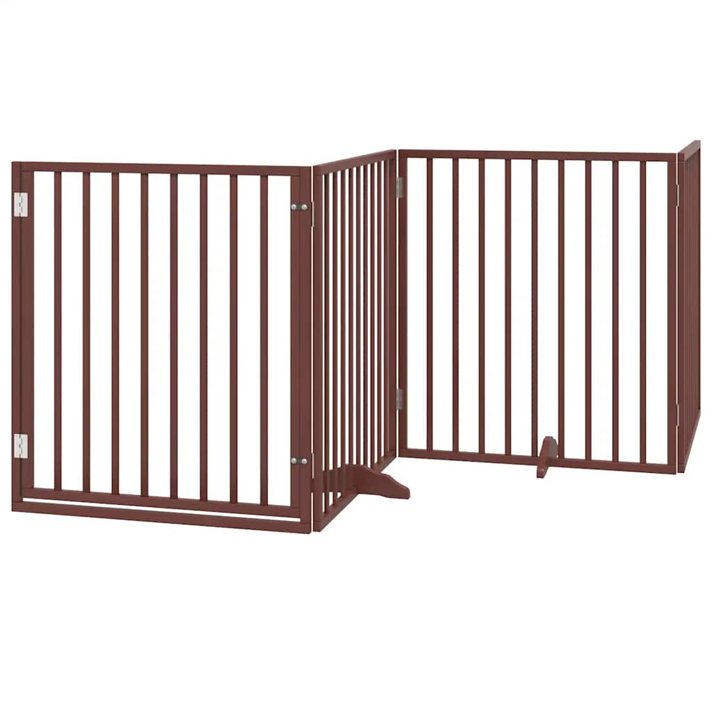 Cancello Cani Porta Pieghevole Marrone 12 Pannelli 960cm Pioppo | homemem39