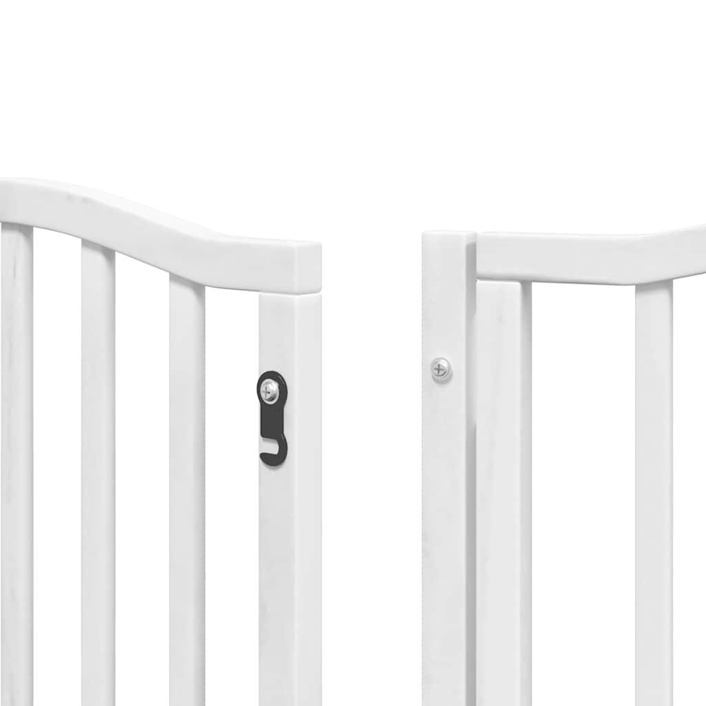 Cancello Cani Porta Pieghevole Bianco 12 Pannelli 600 cm Pioppo | homemem39