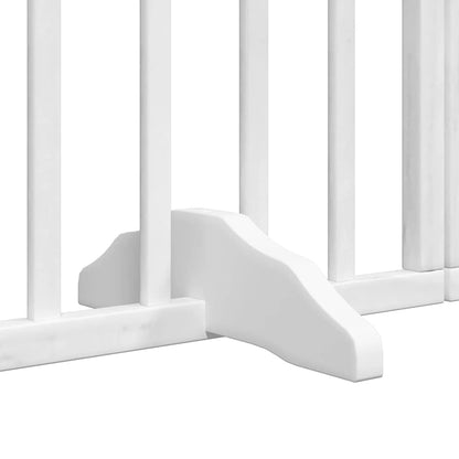 Cancello Cani Porta Pieghevole Bianco 15 Pannelli 750 cm Pioppo | homemem39