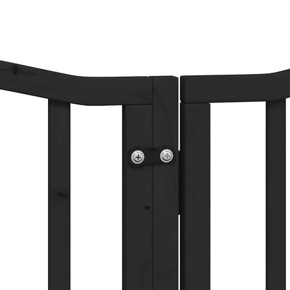 Cancello per Cani Porta Pieghevole Nero 9 Pannelli 450cm Pioppo | homemem39