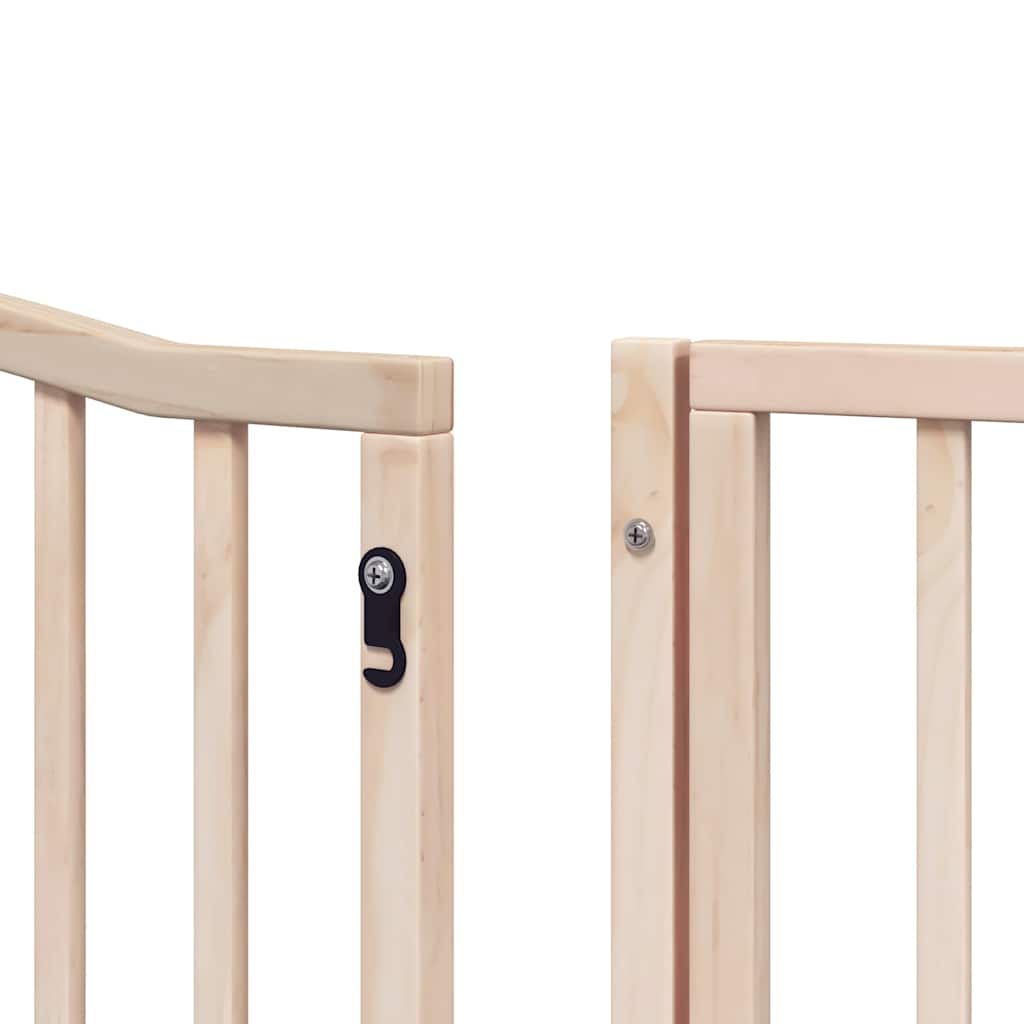 Cancello per Cani Pieghevole 6 Pannelli 480 cm Legno di Pioppo | homemem39