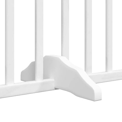 Cancello Cani Porta Pieghevole Bianco 6 Pannelli 480 cm Pioppo | homemem39