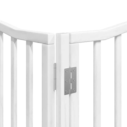 Cancello Cani Porta Pieghevole Bianco 6 Pannelli 480 cm Pioppo | homemem39