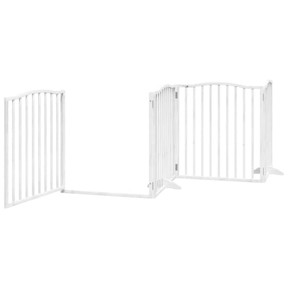 Cancello Cani Porta Pieghevole Bianco 12 Pannelli 960 cm Pioppo | homemem39