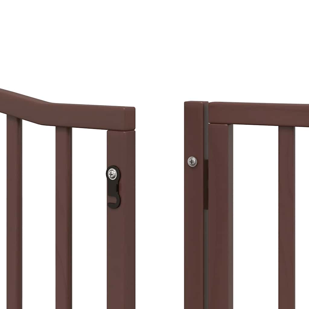 Cancello Cani Porta Pieghevole Marrone 6 Pannelli 480cm Pioppo | homemem39