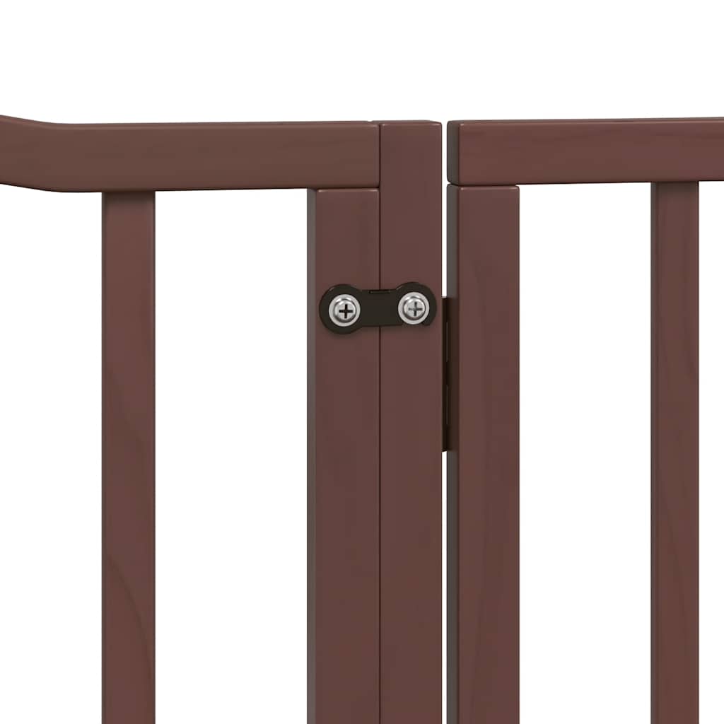 Cancello Cani Porta Pieghevole Marrone 12 Pannelli 960cm Pioppo | homemem39