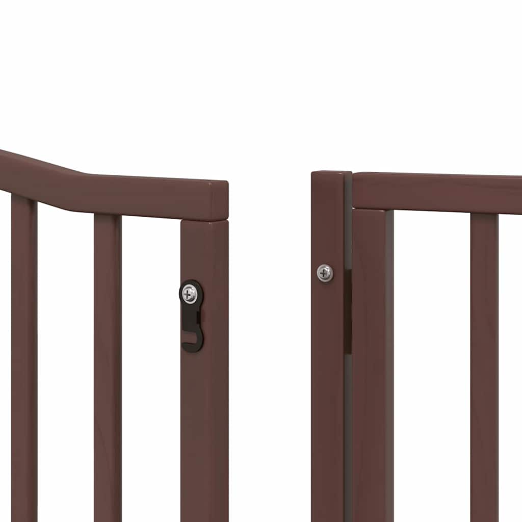 Cancello Cani Porta Pieghevole Marrone 12 Pannelli 960cm Pioppo | homemem39