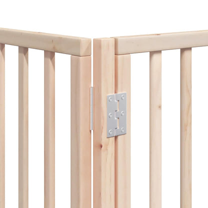 Cancello per Cani con Porta Pieghevole 9 Pannelli 450 cm Pioppo | homemem39