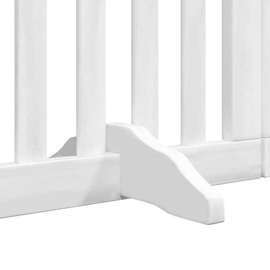 Cancello Cani Porta Pieghevole Bianco 15 Pannelli 750 cm Pioppo | homemem39