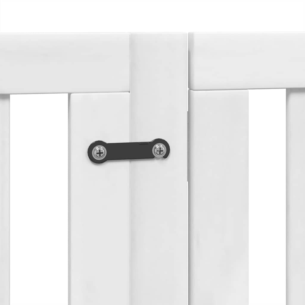 Cancello Cani Porta Pieghevole Bianco 15 Pannelli 750 cm Pioppo | homemem39