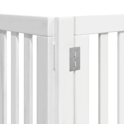 Cancello Cani Porta Pieghevole Bianco 15 Pannelli 750 cm Pioppo | homemem39