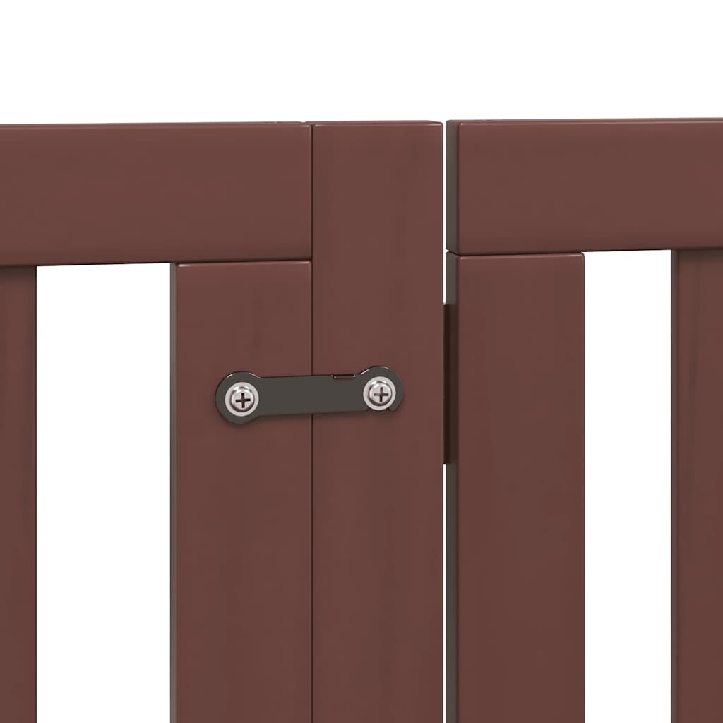 Cancello Cani Porta Pieghevole Marrone 15 Pannelli 750cm Pioppo | homemem39