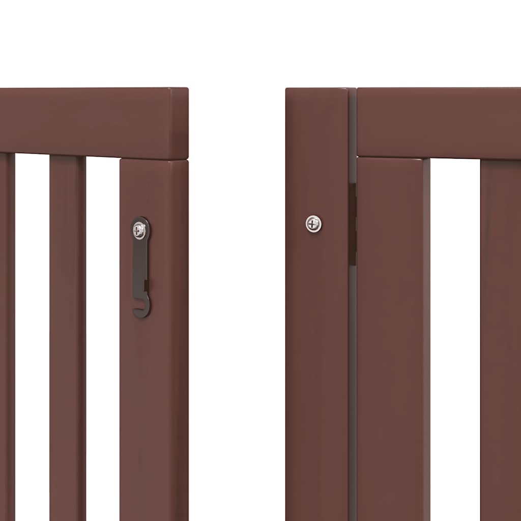 Cancello Cani Porta Pieghevole Marrone 15 Pannelli 750cm Pioppo | homemem39