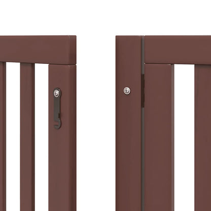 Cancello Cani Porta Pieghevole Marrone 15 Pannelli 750cm Pioppo | homemem39