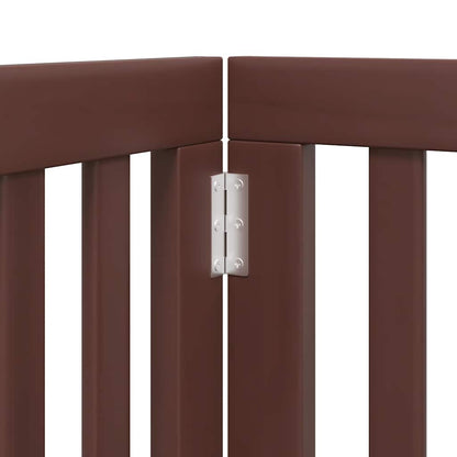 Cancello Cani Porta Pieghevole Marrone 15 Pannelli 750cm Pioppo