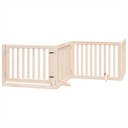 Cancello per Cani Pieghevole 6 Pannelli 480 cm Legno di Pioppo | homemem39