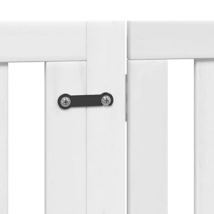 Cancello Cani Porta Pieghevole Bianco 6 Pannelli 480 cm Pioppo | homemem39