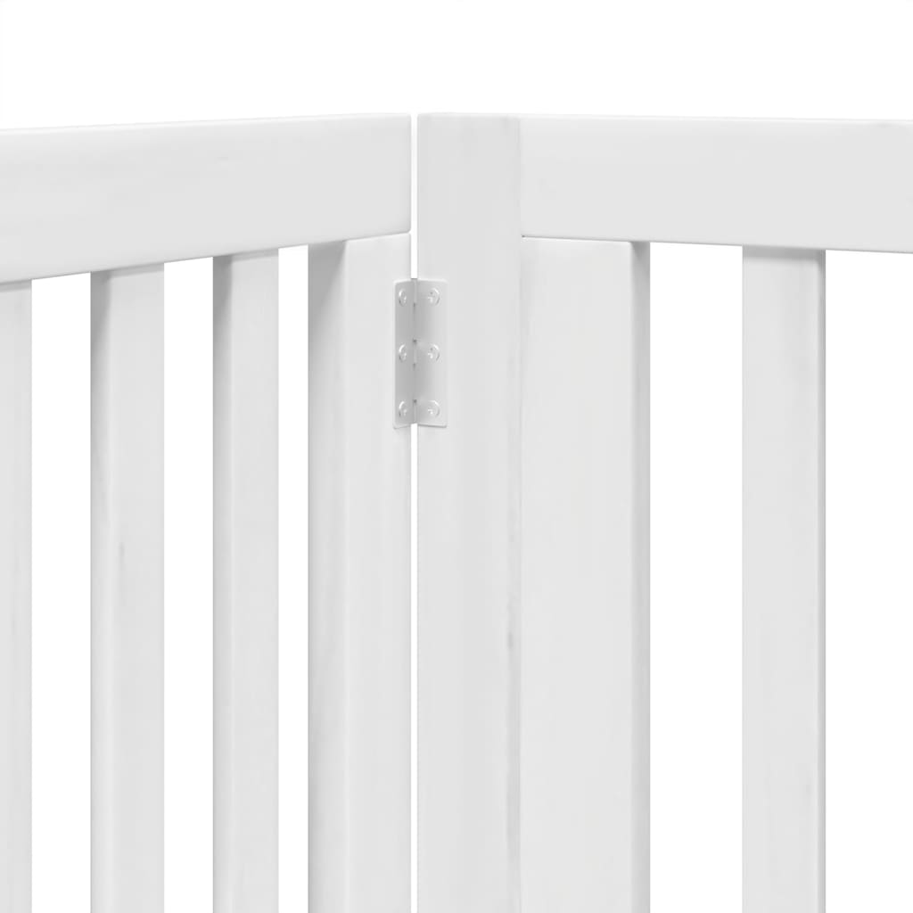 Cancello Cani Porta Pieghevole Bianco 12 Pannelli 960 cm Pioppo | homemem39