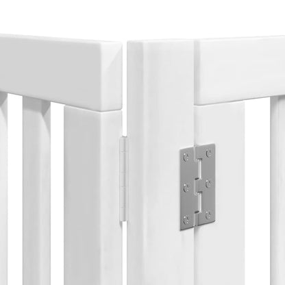 Cancello Cani Porta Pieghevole Bianco 6 Pannelli 480 cm Pioppo | homemem39